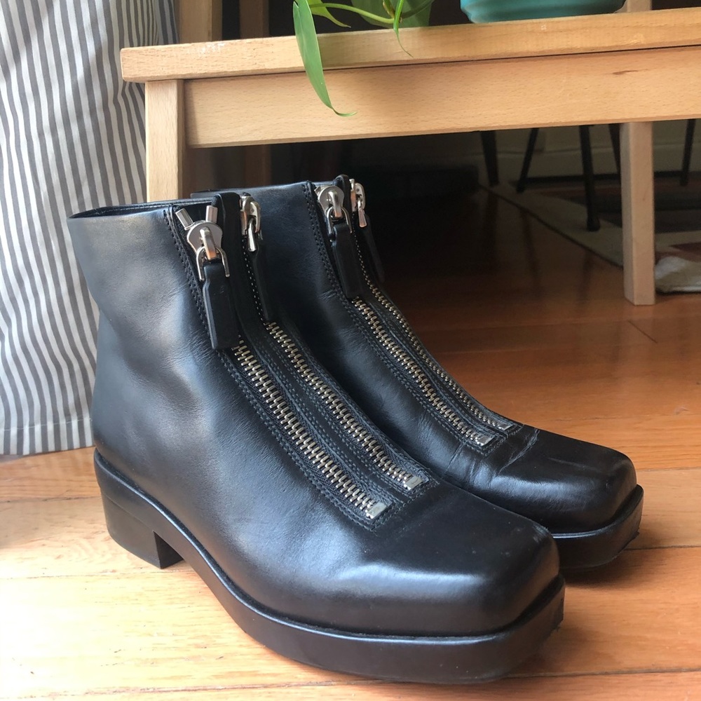 Alexander Wang Federica double zip low ankle boot